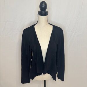 DO + BE Black Tassel Faux Suede Boho Fringe Jacket